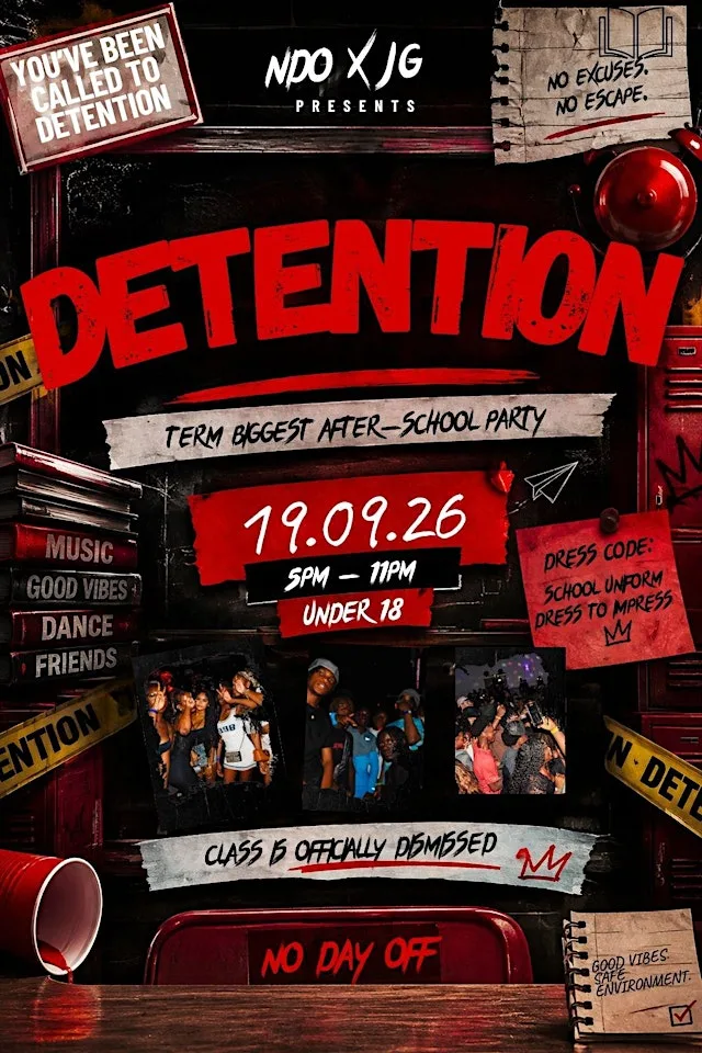 NDOxJG Detention at The MCR Lounge
