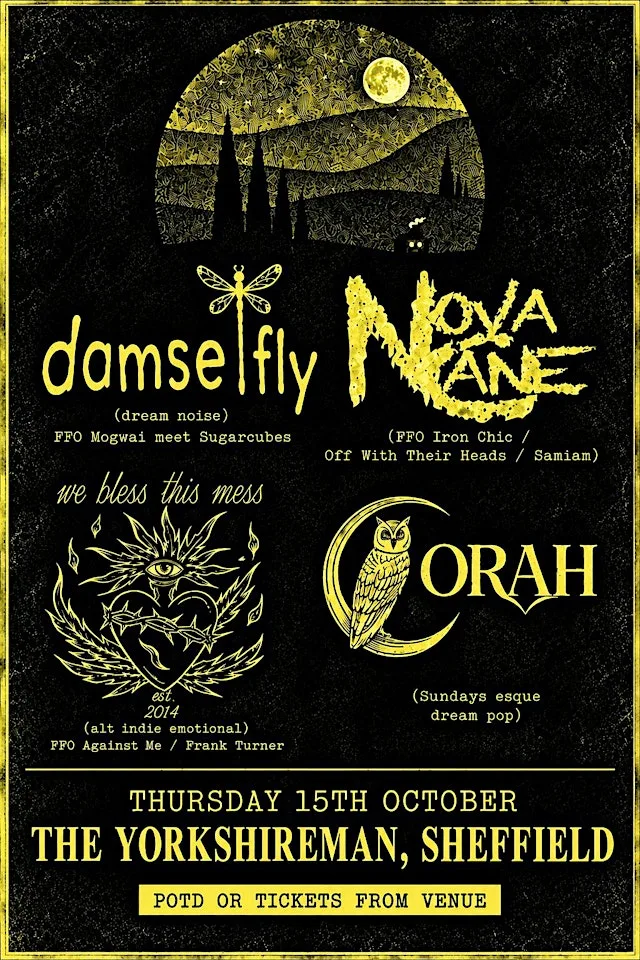 We Bless This Mess, damselfly, Novacane, Corah