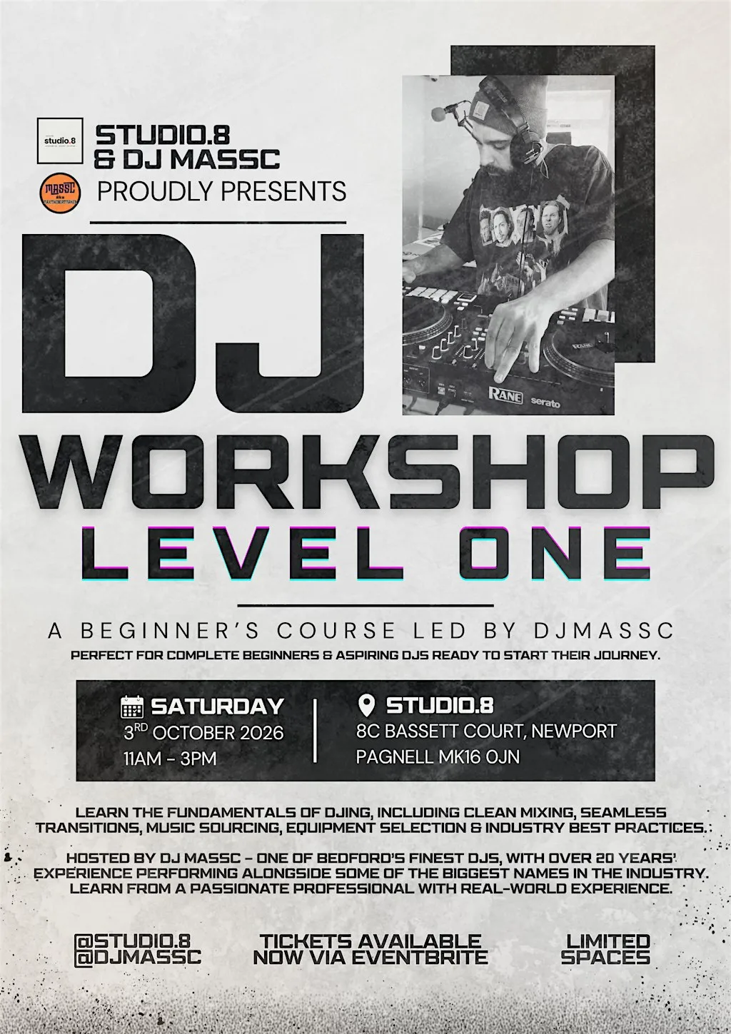 DJ Workshop Level 1 at Studio 8