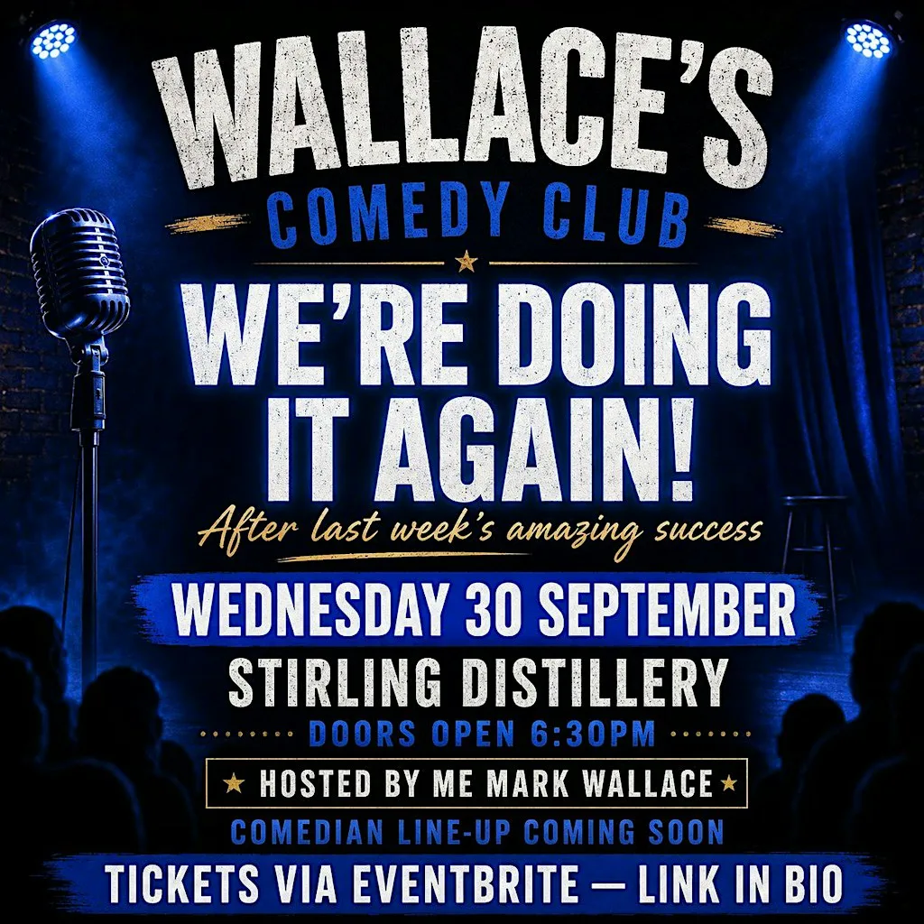 Wallace’s comedy club at Stirling Distillery