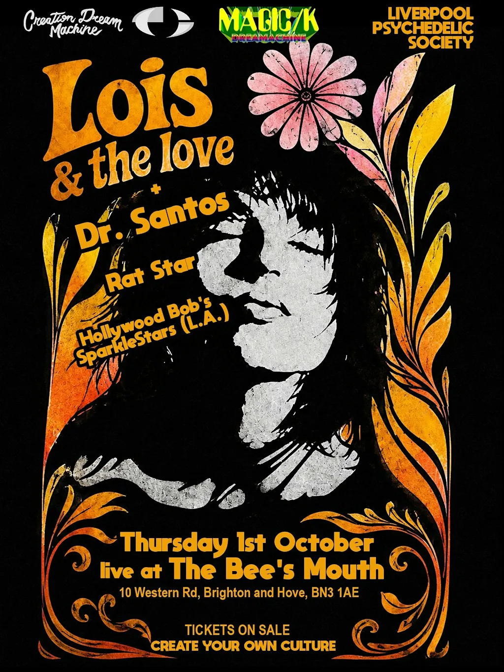 Lois & The Love + Dr. Santos + Rat Star + Hollywood Bob's Sparklestars at The Bee's Mouth