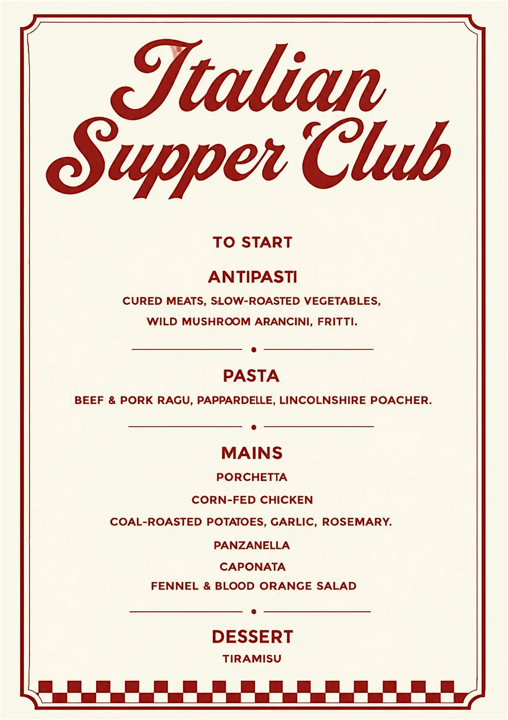 Italian Supper Club
