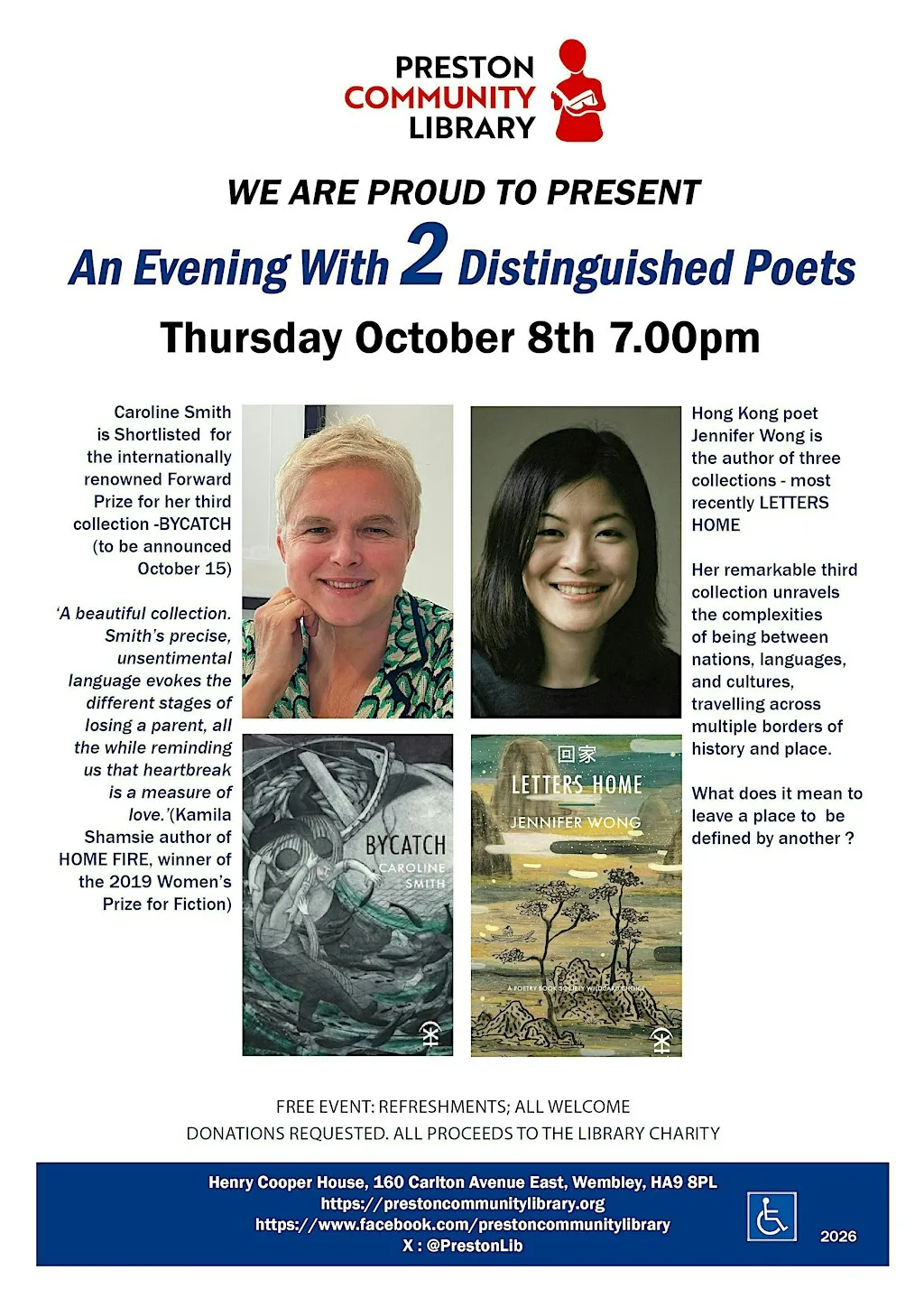 Poetry evening with two distinguished Poets