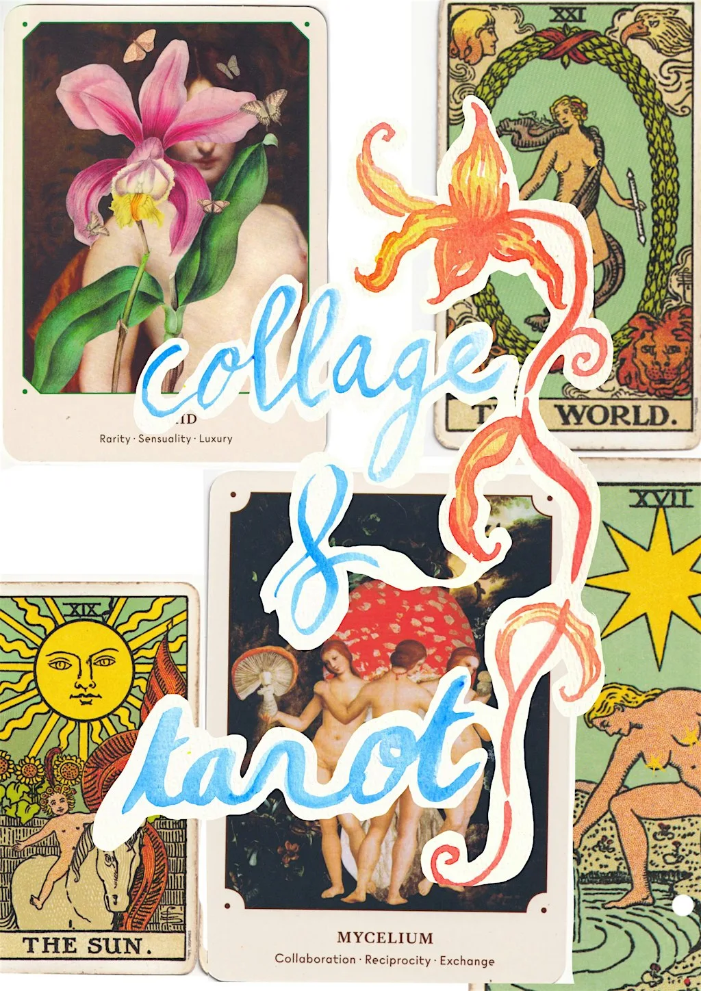 Collage & Tarot night :) at Petal Studio