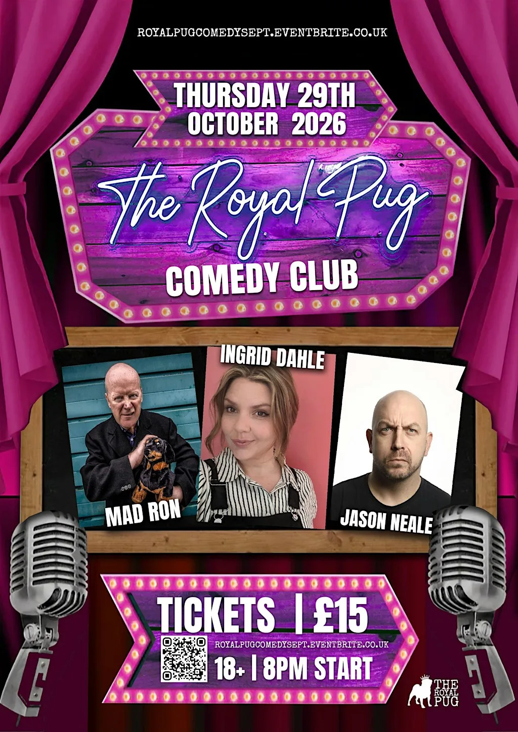 The Royal Pug - Comedy Club - October at The Royal Pug