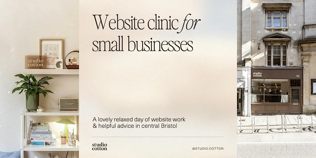 Website Clinic with Studio Cotton ~ Help & advice for small businesses