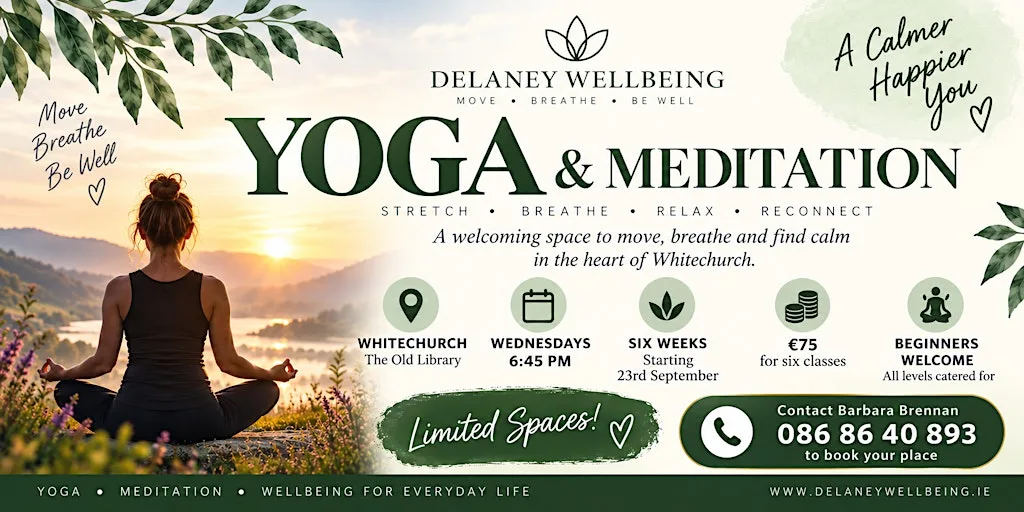 ✨ Yoga & Meditation is back in Whitechurch ✨ Join us for a relaxing 6-week at Whitechurch Library