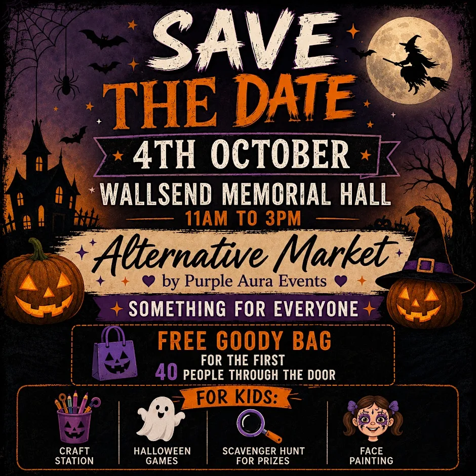 Halloween Alternative Craft Market Wallsend Memorial Hall at Memorial Hall