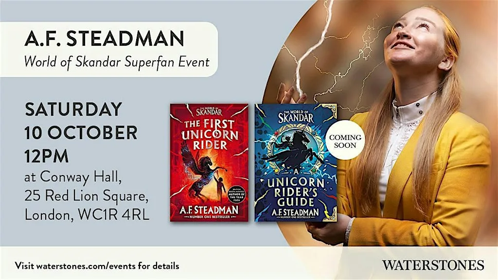 World of Skandar Superfan Event with A.F. Steadman - London at Conway Hall