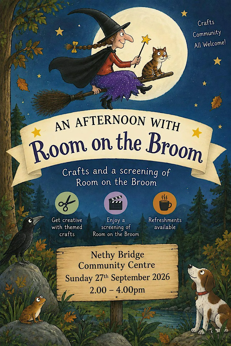 An Afternoon with Room on the Broom at Nethy Bridge Community Centre