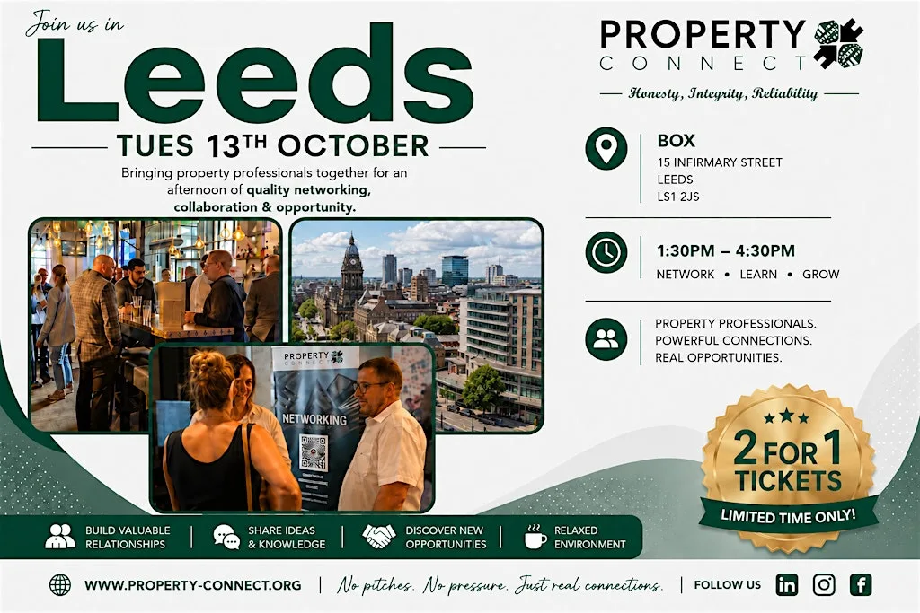 Property Connect Leeds Premier Property and construction networking event at BOX Leeds