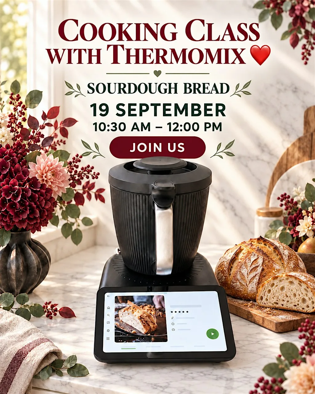 Sourdough Bread Class with Thermomix®️ at Weavers Court Business Park