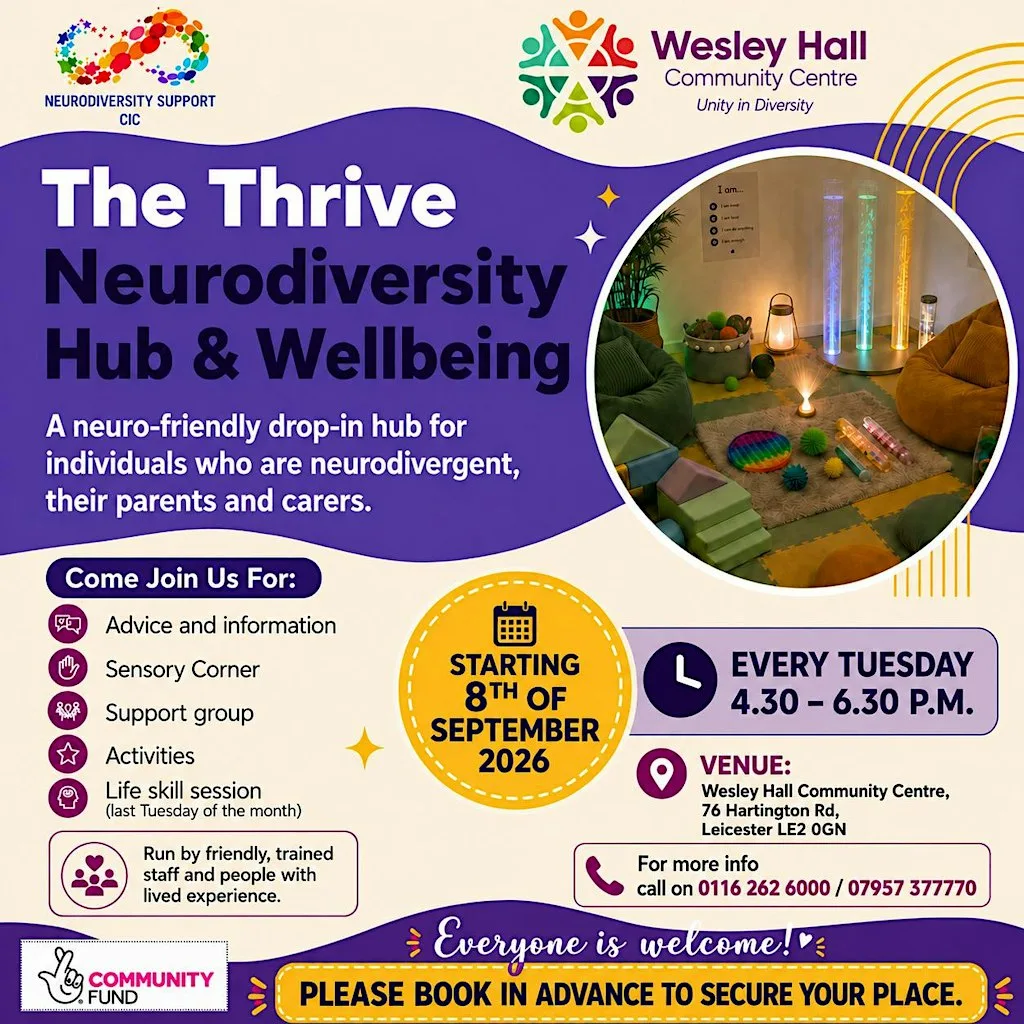 Neurodiversity Hub and Wellbeing at Wesley Hall Community Centre