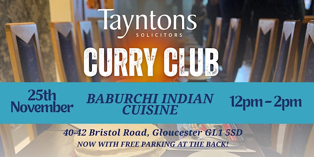 Tayntons Curry Club - Wednesday 25th November 2026