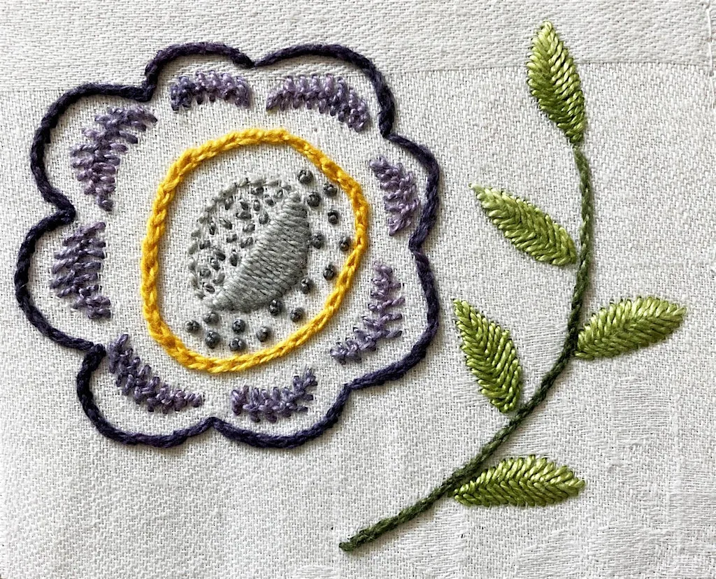 Hand Embroidery 6 Week Course - Embroidered Flowers with Susan Rhodes at Franklins