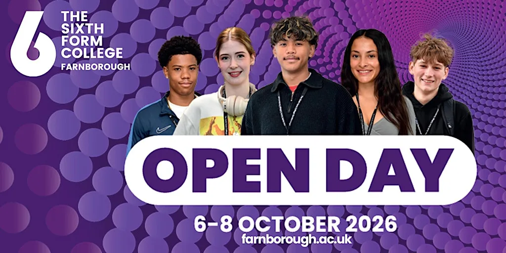 The Sixth Form College Farnborough Open Days 2026 at The Sixth Form College