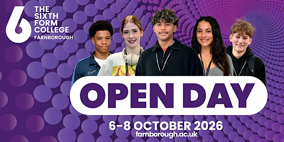 The Sixth Form College Farnborough Open Days 2026 at The Sixth Form College