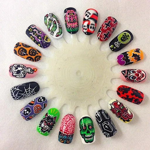 Halloween Nail Art and Make-Up Workshop at National Beauty Academy