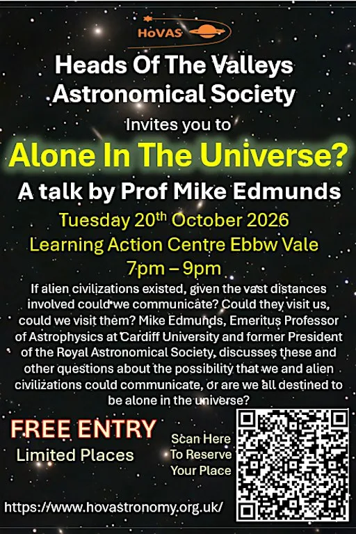 Alone in The Universe? - A talk by Professor Mike Edmunds