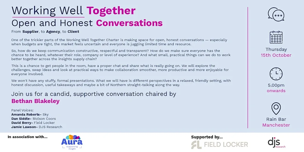 Manchester Event: Working Well Together - Open & Honest Conversations