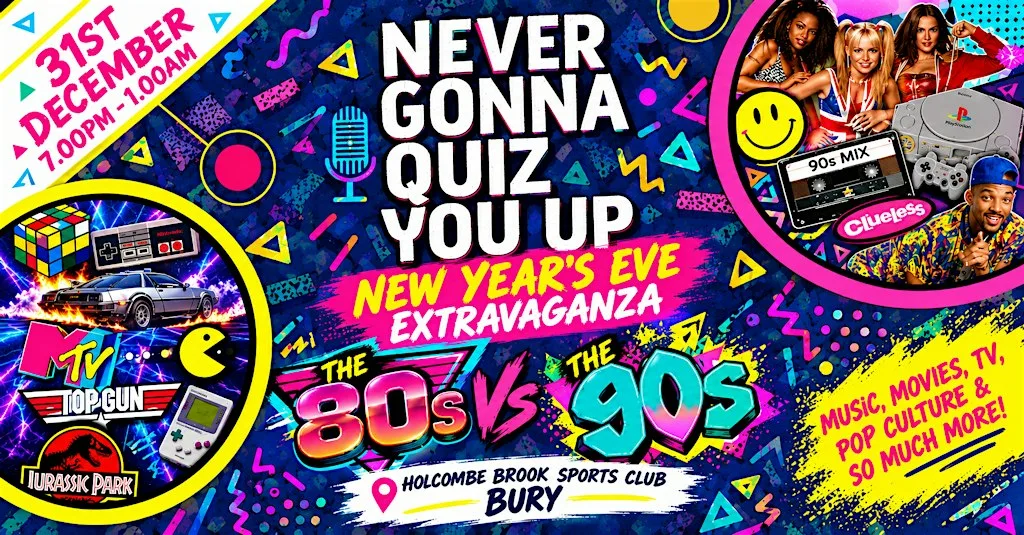 Never Gonna Quiz You Up LIVE! - New Year’s Eve Special - 80s vs. 90s!!