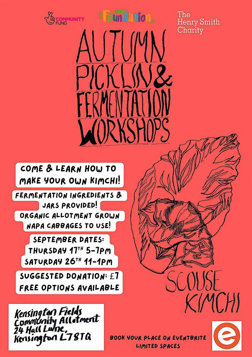 Scouse Kimchi Making Workshop at Kensington Fields Community Allotment at Kensington Fields Community Centre