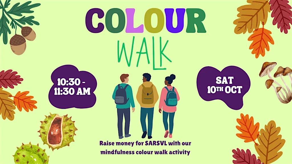 Fundraising Mindfulness Colour Walk for SARSVL at Canal Gardens