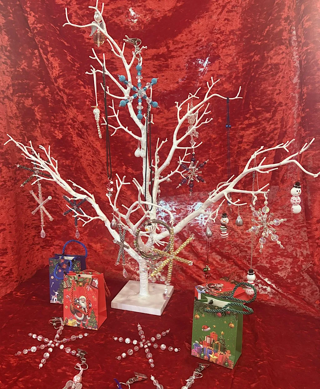 Learn how to make a beaded angel & snowflake Christmas decoration at The Number One Bead Shop