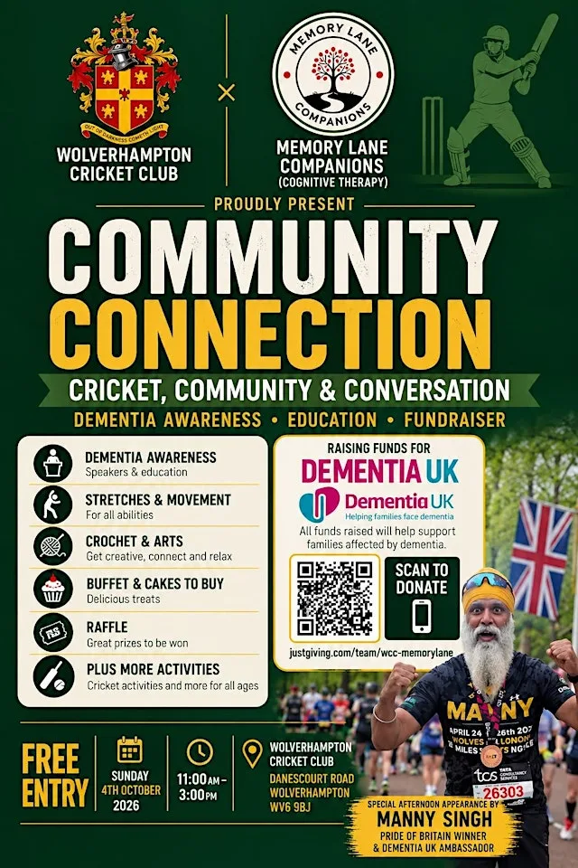 Cricket, Community, Conversation - a Dementia Awareness Event