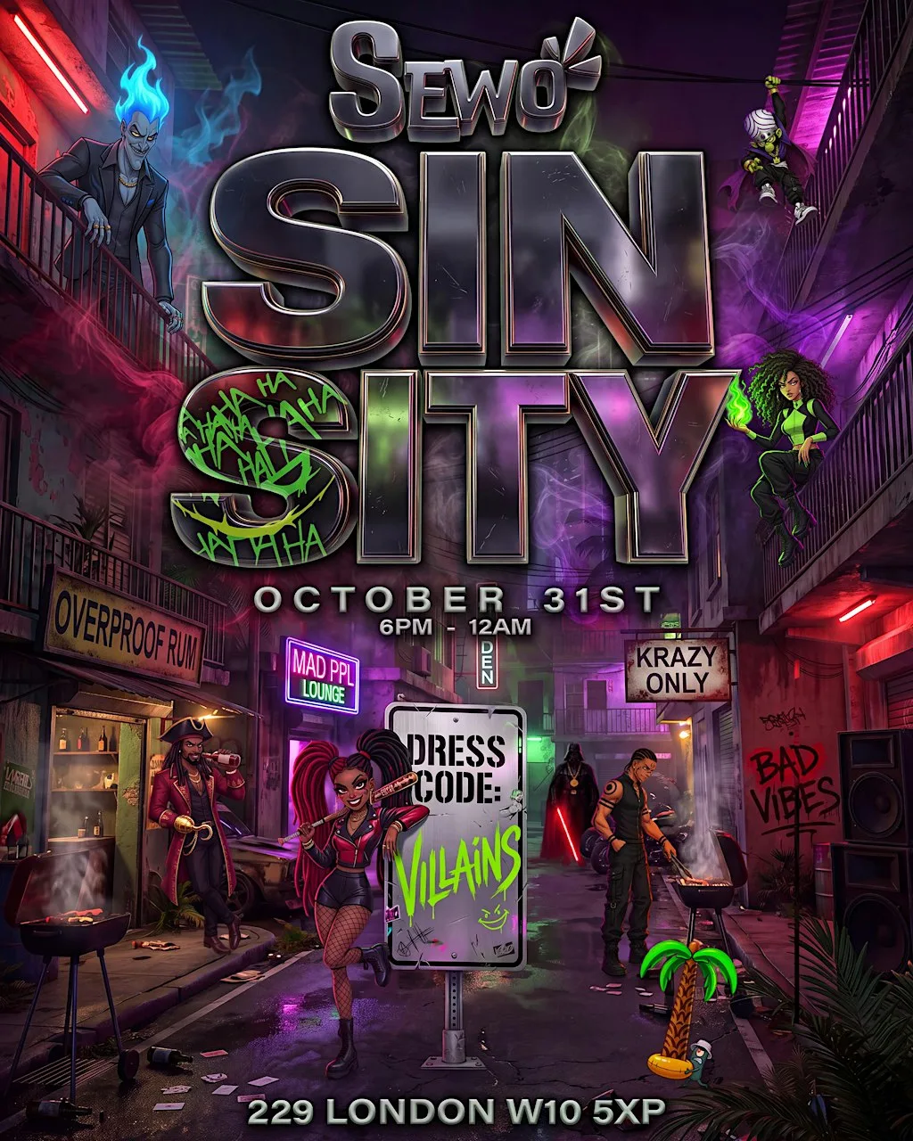 Love Sewo presents: Sewo SIN SITY! at 229