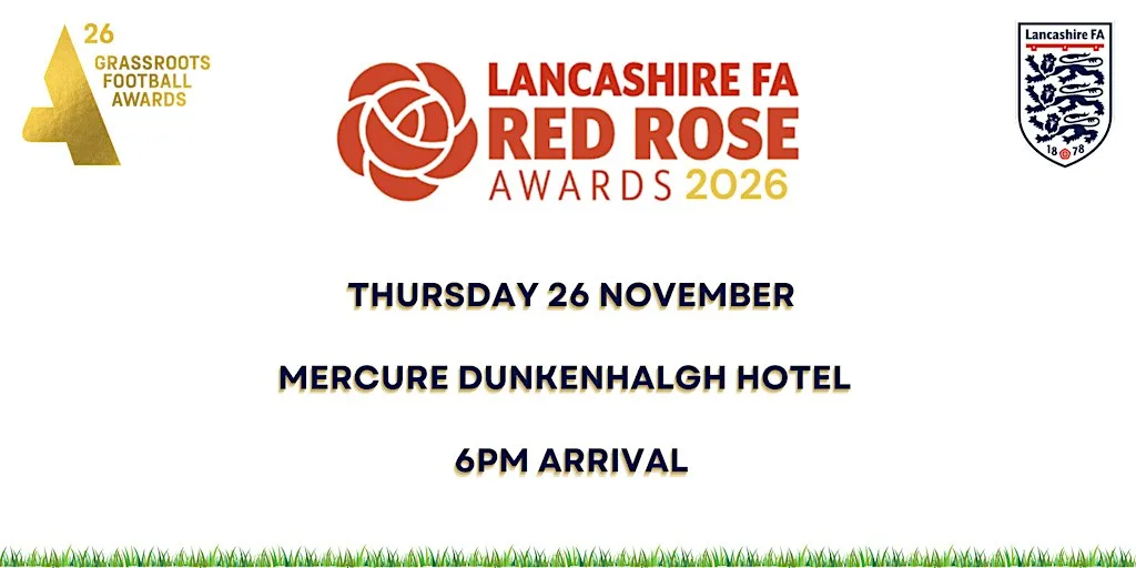 Lancashire FA Red Rose Awards 2026 at Mercure Blackburn Dunkenhalgh Hotel & Spa