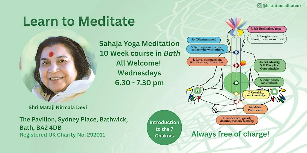 Learn to Meditate in Bath - Free 10 Week Course - the 7 Chakras