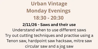 Saw and their Use. A practical session to using different saws