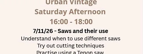 Saws and their use - practical session