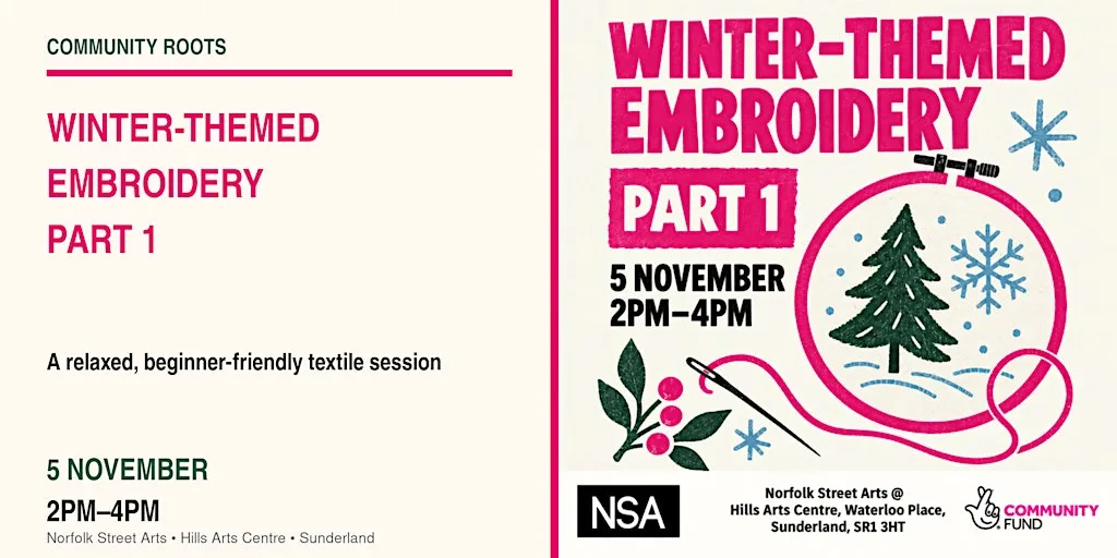 Winter-Themed Embroidery – Part 1 at Hills Arts Centre