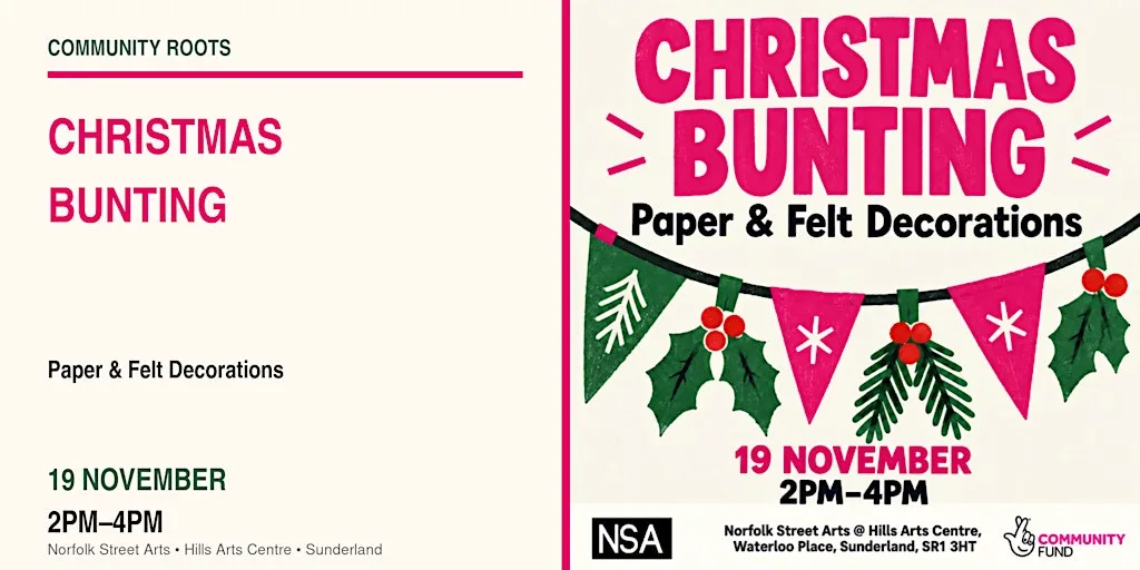 Christmas Bunting: Paper and Felt Decorations at Hills Arts Centre