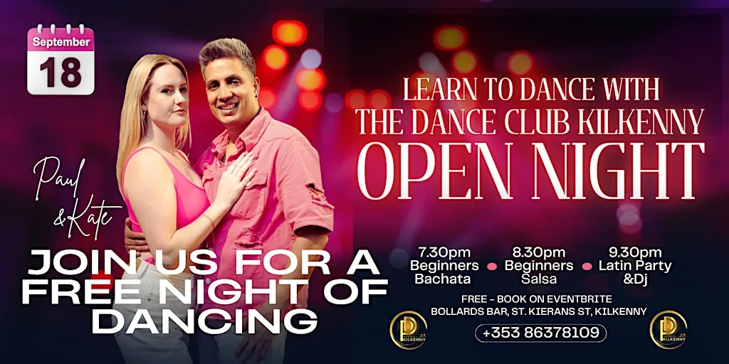 Free Dance Classes - The Dance Club Kilkenny Open Night! at Daniel W. Bollard, Wine & Spirit Merchant