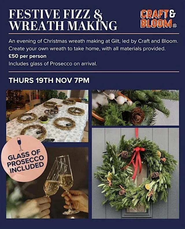 Festive Fizz and Wreath Making @ Gilt Bingham at Gilt - Bingham