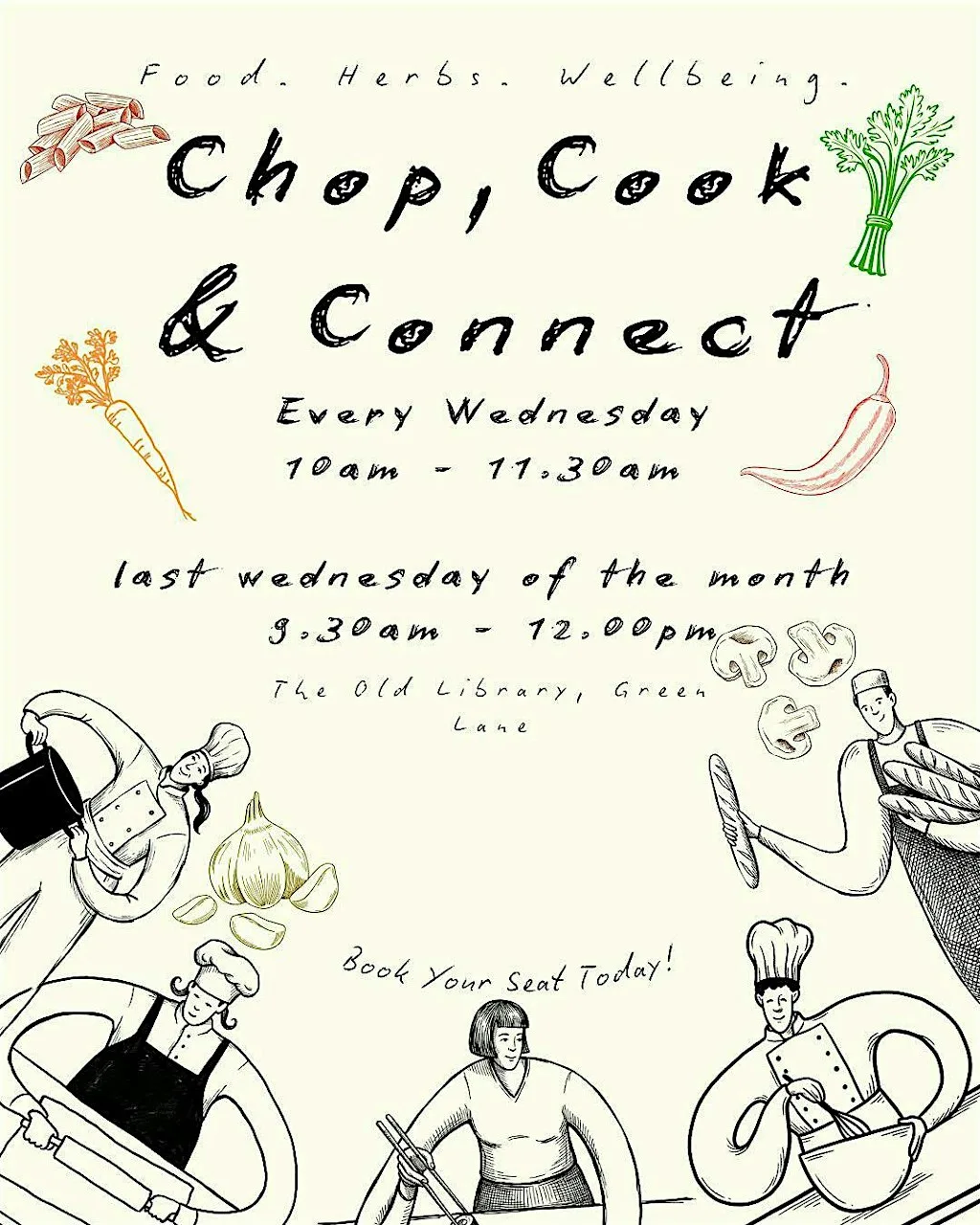 Chop, Cook & Connect at Lister Steps at The Old Library