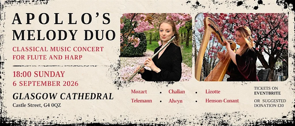Apollo's Melody: An Evening of Flute & Harp At Glasgow Cathedral at Glasgow Cathedral