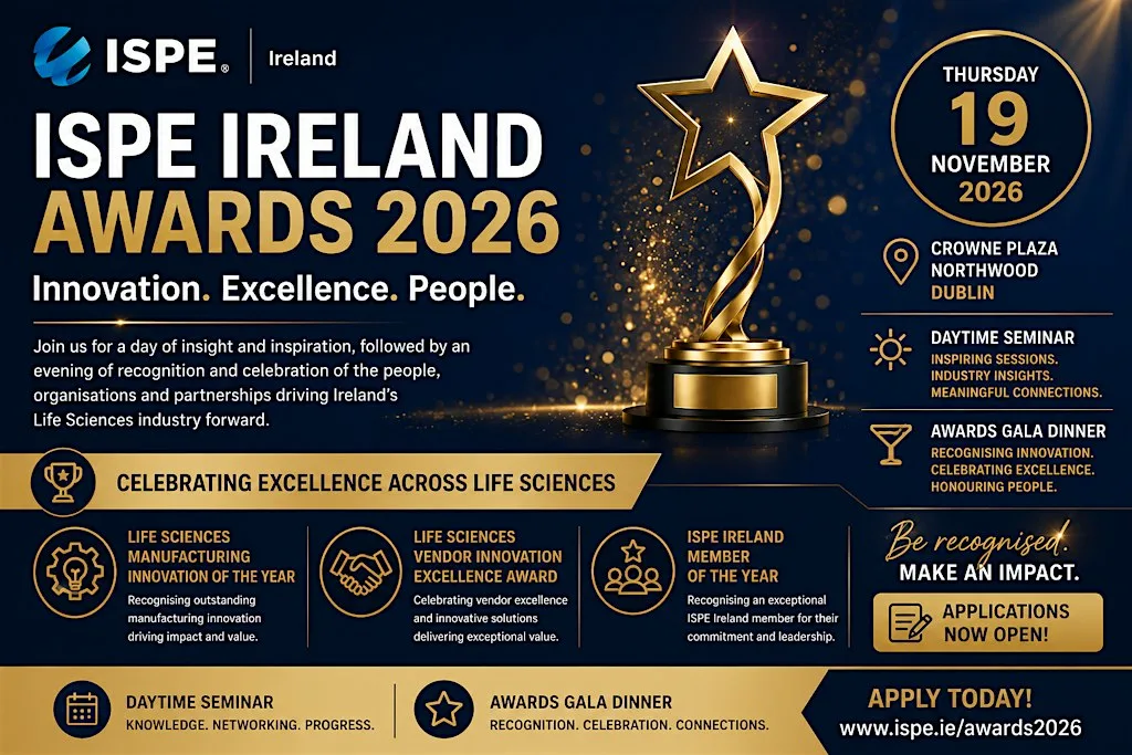 ISPE Ireland Annual Seminar & Awards Gala Dinner at Crowne Plaza Hotel, Northwood Park