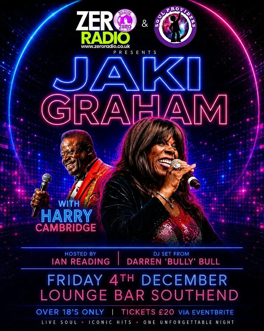 SOUL PROVIDERS PRESENT AN EVENING WITH JAKI GRAHAM & HARRY CAMBRIDGE at The Lounge Jazz Club