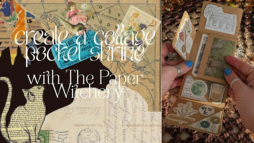 Create a Collage Pocket Shrine/Zine with The Paper Witchery at Soffio Lounge