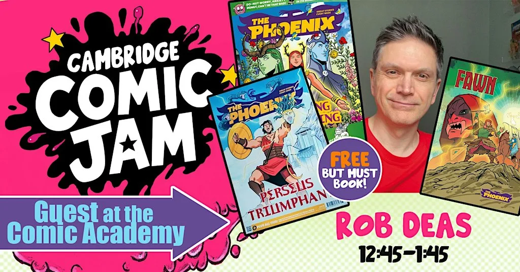 Workshop: Make Comics Like a Pro with Rob Deas | 12:45–1:45pm at The Hub - AstraZeneca