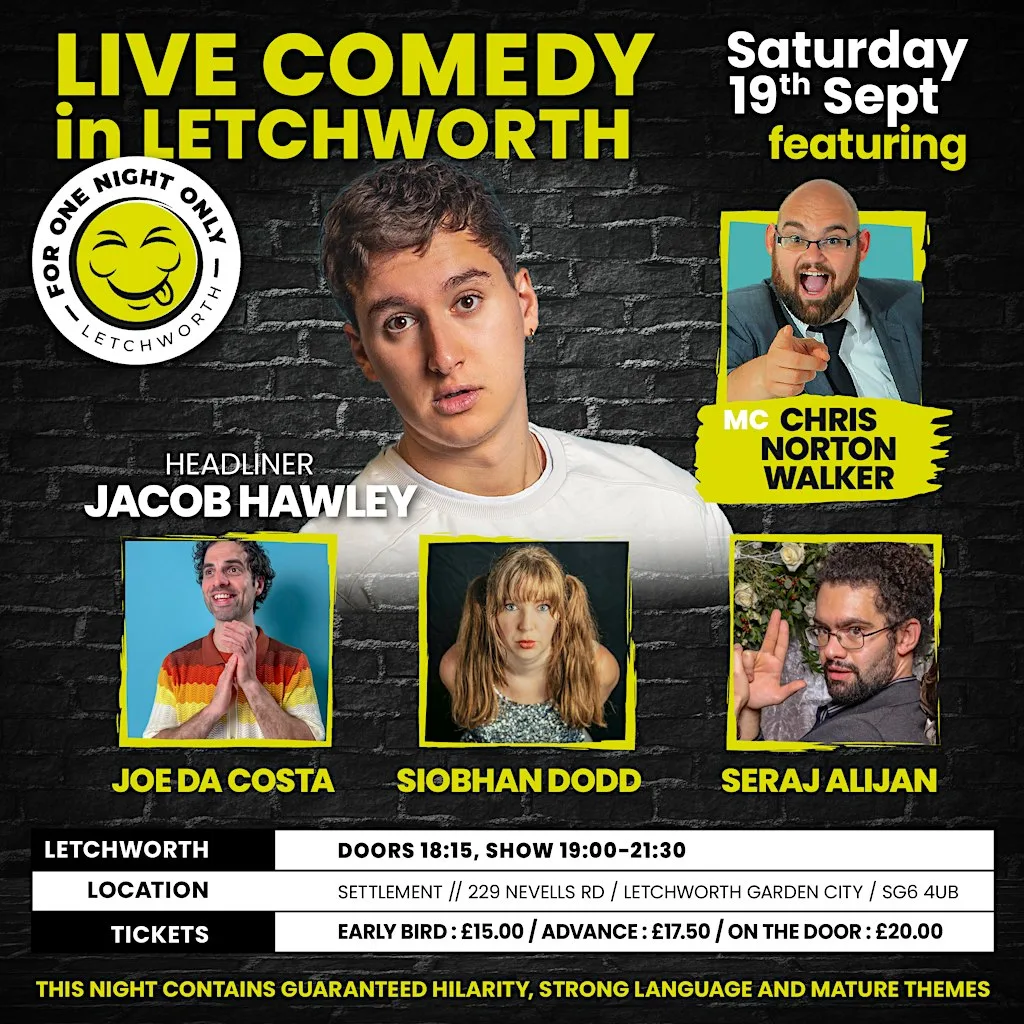 For One Night Only - Letchworth SEPTEMBER at The Settlement