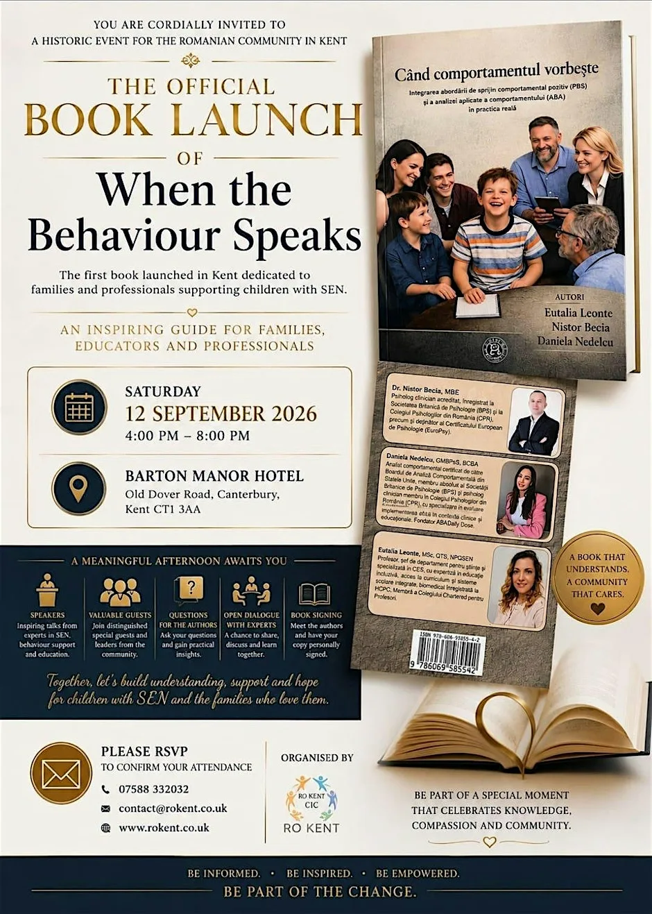 Book Launch - When Behaviour Speaks at Best Western Abbots Barton Hotel