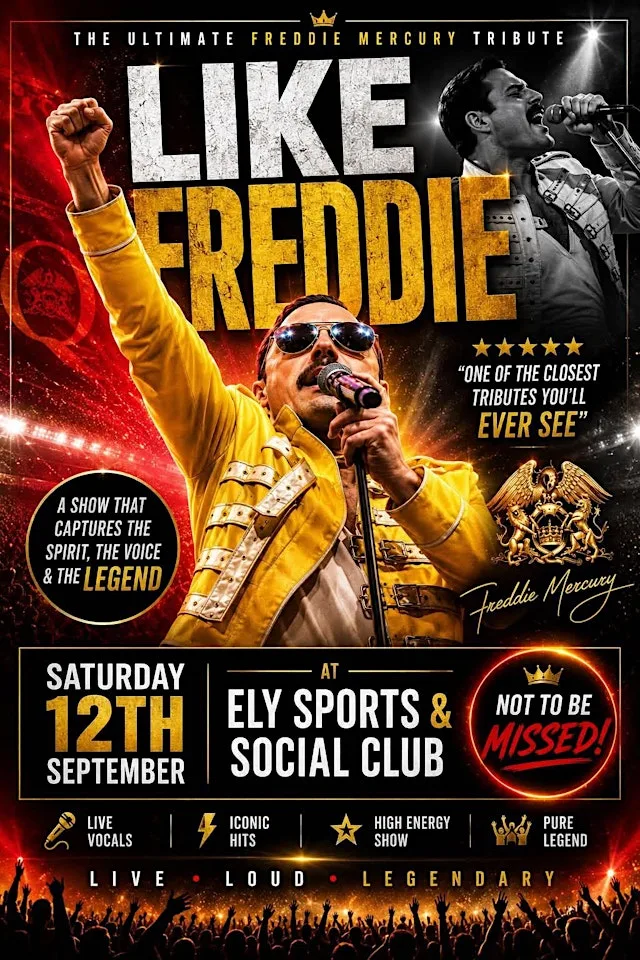 Like Freddie at Ely Social & Sports Club Ltd