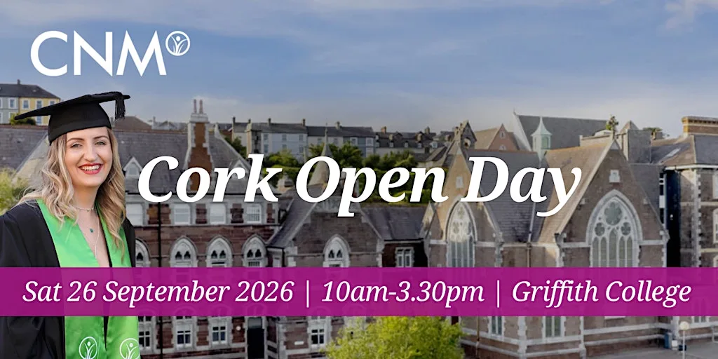 CNM Cork Open Day - Saturday 26 September 2026, 10am-3.30pm