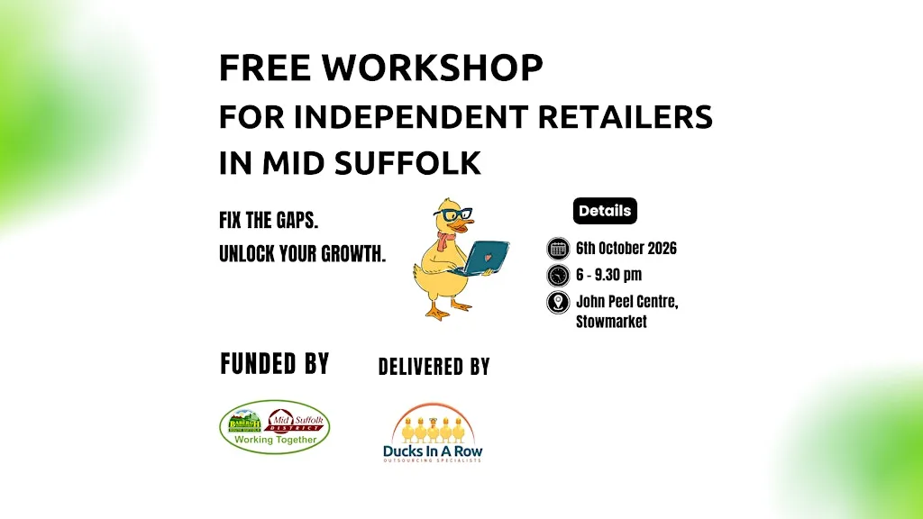 FREE workshop for independent retailers in Mid Suffolk - STOWMARKET