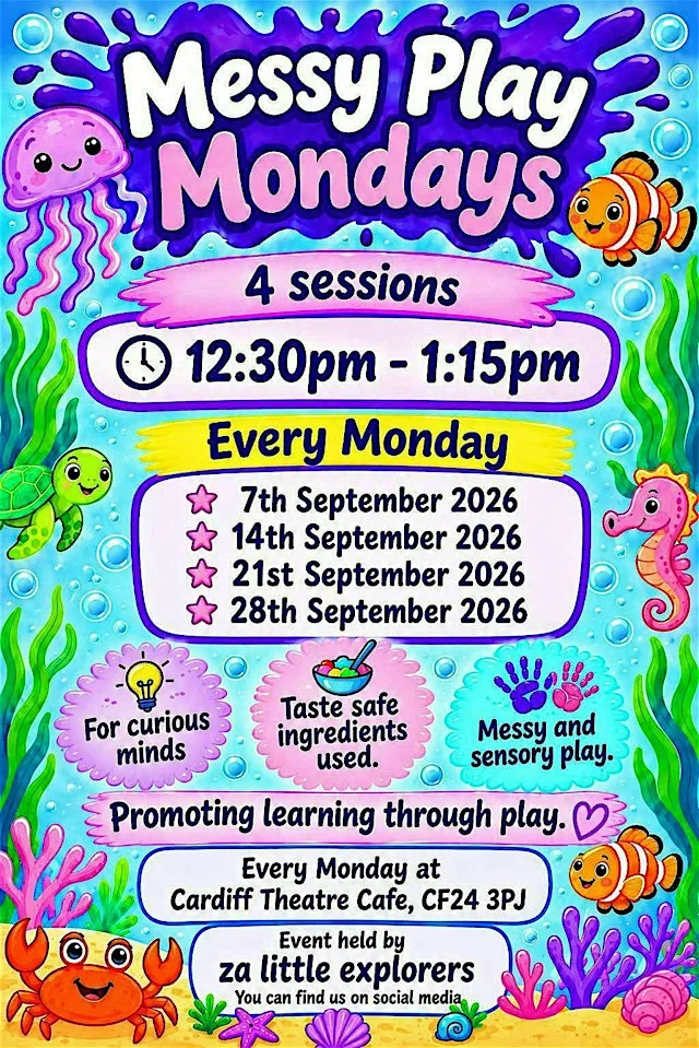 Messy Play Mondays at Cardiff Theatre Cafe at St. Andrew's